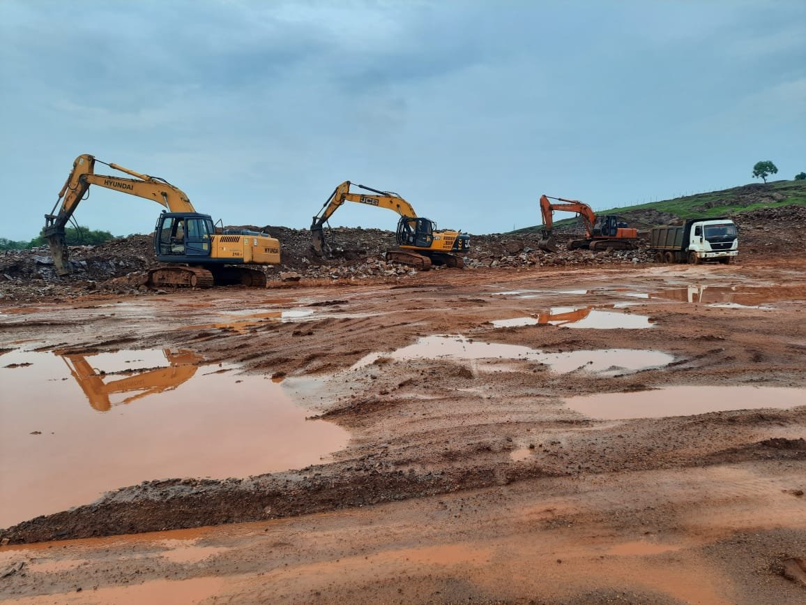 Excavation,leveling and grading work